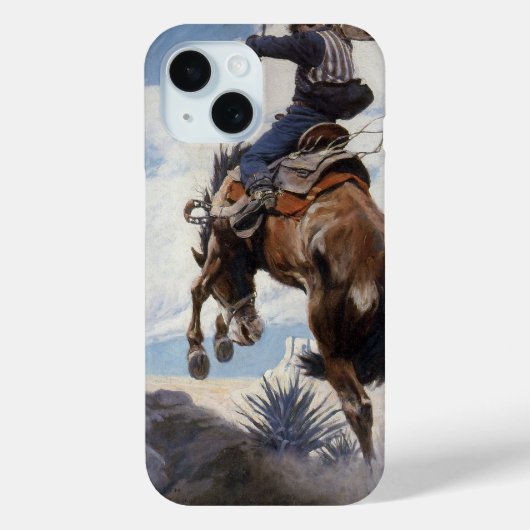  Westerne cowboys, Bucking by NC Wyeth Case-Mate iPhone Case (Achterkant)
