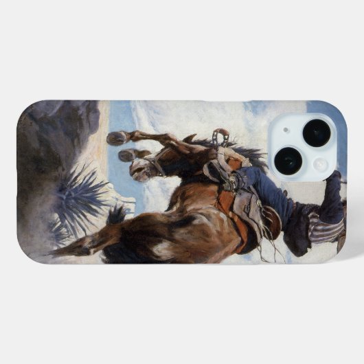 Westerne cowboys, Bucking by NC Wyeth Case-Mate iPhone Case (Achterkant (horizontaal))