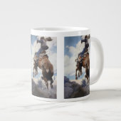  Westerne cowboys, Bucking by NC Wyeth Grote Koffiekop (Voorkant rechts)
