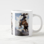 Westerne cowboys, Bucking by NC Wyeth Grote Koffiekop (Rechts)