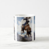  Westerne cowboys, Bucking by NC Wyeth Koffiemok (Center)