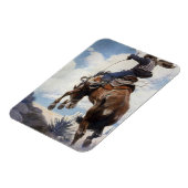 Westerne cowboys, Bucking by NC Wyeth Magneet (Linkerzijde)