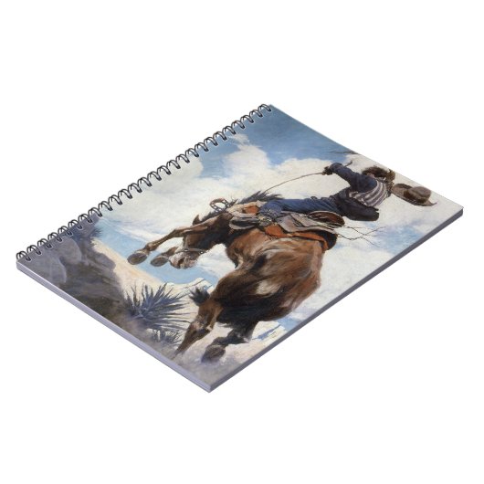  Westerne cowboys, Bucking by NC Wyeth Notitieboek (Linkerzijde)