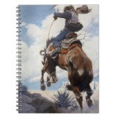 Westerne cowboys, Bucking by NC Wyeth Notitieboek (Voorkant)