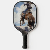  Westerne cowboys, Bucking by NC Wyeth Pickleball Paddle (Achterkant)