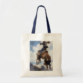  Westerne cowboys, Bucking by NC Wyeth Tote Bag (Voorkant)