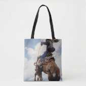  Westerne cowboys, Bucking by NC Wyeth Tote Bag (Voorkant)