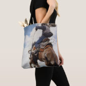 Westerne cowboys, Bucking by NC Wyeth Tote Bag (Dichtbij)