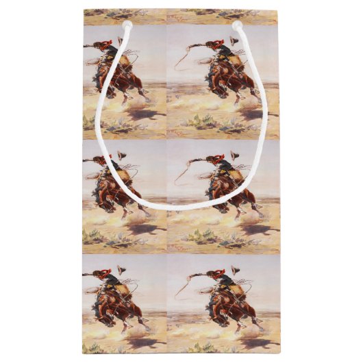 Westerne Cowboys Gift Bag Klein Cadeauzakje (Achterkant)