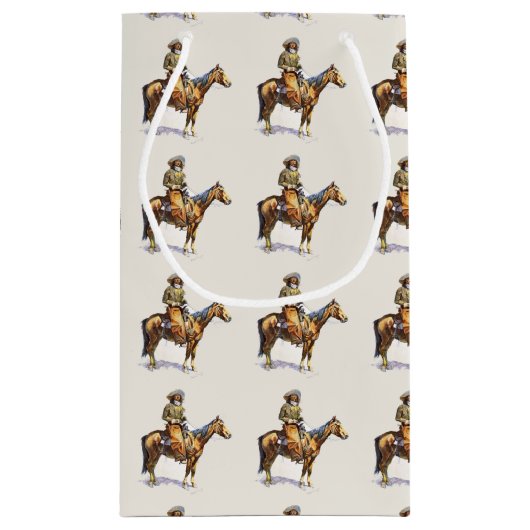 Westerne Cowboys Gift Bag Klein Cadeauzakje (Achterkant)