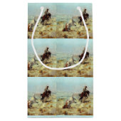 Westerne Cowboys Gift Bag Klein Cadeauzakje (Achterkant)