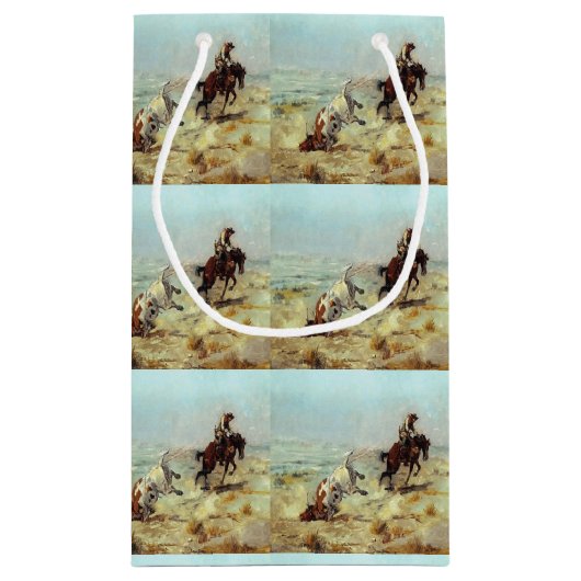 Westerne Cowboys Gift Bag Klein Cadeauzakje (Achterkant)
