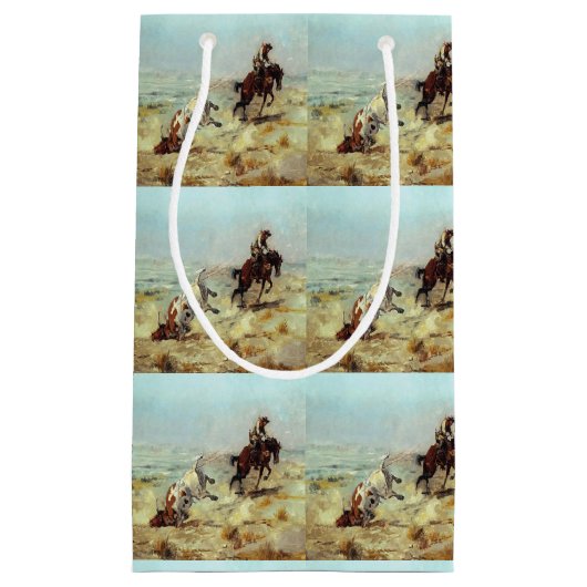 Westerne Cowboys Gift Bag Klein Cadeauzakje (Voorkant)