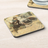  Westerne cowboys, Hopby NC Wyeth Bier Onderzetter (Linkerzijde)