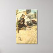Westerne cowboys, Hopby NC Wyeth Canvas Afdruk (Voorkant)