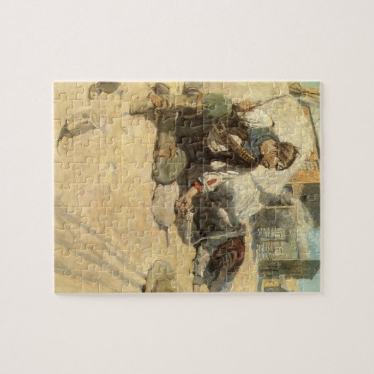  Westerne cowboys, Hopby NC Wyeth Legpuzzel (Horizontaal)