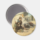  Westerne cowboys, Hopby NC Wyeth Magneet (Voorkant / Achterkant)