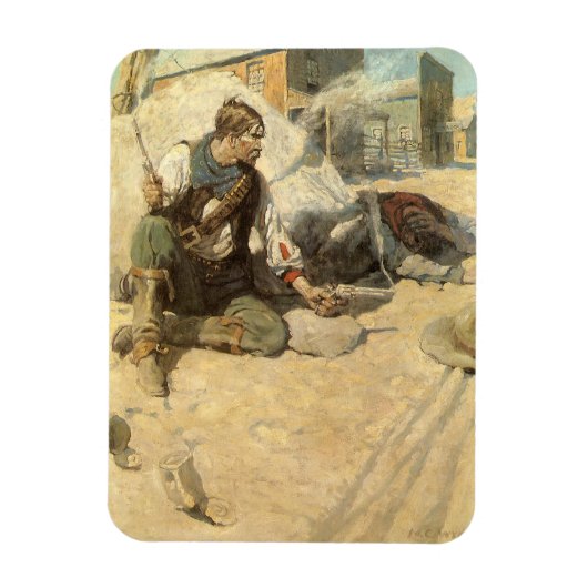  Westerne cowboys, Hopby NC Wyeth Magneet (Verticaal)