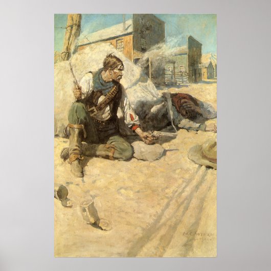  Westerne cowboys, Hopby NC Wyeth Poster (Voorkant)