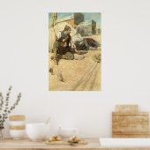  Westerne cowboys, Hopby NC Wyeth Poster (Keuken)