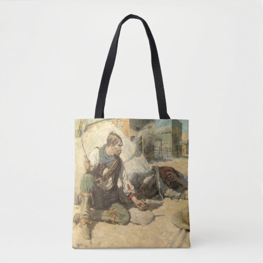  Westerne cowboys, Hopby NC Wyeth Tote Bag (Voorkant)
