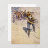  Westerne cowboys in de Corral door NC Wyeth (Voorkant / Achterkant)