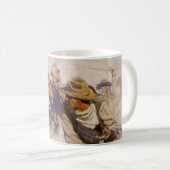  Westerne cowboys in de Corral door NC Wyeth Koffiemok (Voorkant rechts)