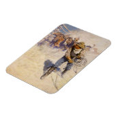  Westerne cowboys in de Corral door NC Wyeth Magneet (Linkerzijde)