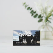 Westerne cowboys op de FenceBusiness Card-Sjabloon Visitekaartje (Staand voorkant)