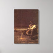  Westerne cowboys, Plains Herder by NC Wyeth Canvas Afdruk (Voorkant)