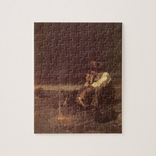  Westerne cowboys, Plains Herder by NC Wyeth Legpuzzel (Verticaal)