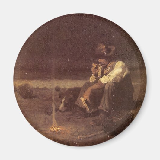  Westerne cowboys, Plains Herder by NC Wyeth Magneet (Voorkant)