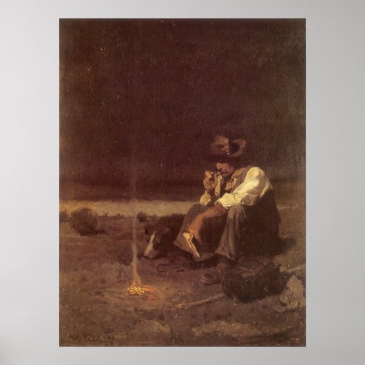 Westerne cowboys, Plains Herder by NC Wyeth Poster (Voorkant)