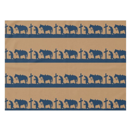 Westerne cowboys Prayer Table Cloth Tafelkleed (Voorkant (Horizontaal))