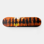 Westerne Cowboys sunset wild west Skateboard dek (Horizontaal)