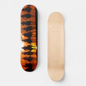 Westerne Cowboys sunset wild west Skateboard dek (Voorkant)