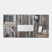 Westerne cowboyschuur bureaumat (Keyboard & Muis)