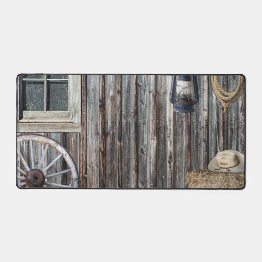 Westerne cowboyschuur bureaumat (Voorkant)