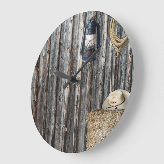 Westerne cowboyschuur grote klok (Hoek)