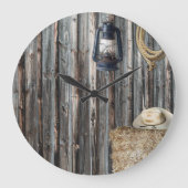 Westerne cowboyschuur grote klok (Voorkant)