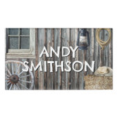 Westerne cowboyschuur naambadge (Voorkant)