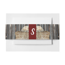 Westerne cowboyschuur uitnodigingen wikkel