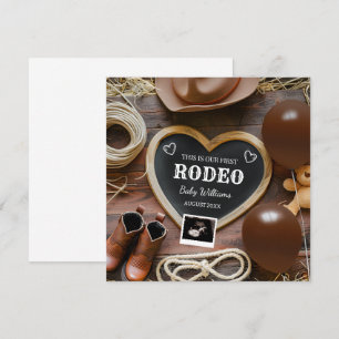 Westerne cowboyzwangerschapsaankondiging kaart