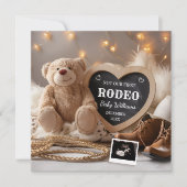 Westerne cowboyzwangerschapsaankondiging kaart (Voorkant)