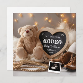 Westerne cowboyzwangerschapsaankondiging kaart