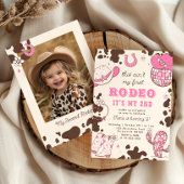 Westerne cowgirl 2e Rodeo foto Verjaardagsfeest Kaart