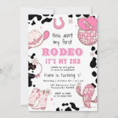 Westerne cowgirl 2e Rodeo foto Verjaardagsfeest Kaart (Voorkant)