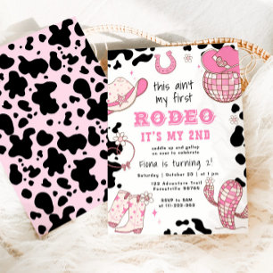 Westerne cowgirl 2e Rodeo Verjaardagsfeest Kaart