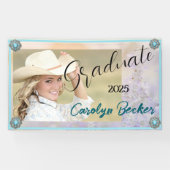 Westerne Cowgirl Afstuderen Photo Banner (Horizontaal)