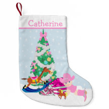 Westerne Cowgirl Baby kerstboomscène